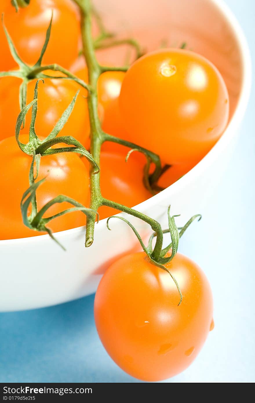 Bowl of Yellow Cherry Tomatoes