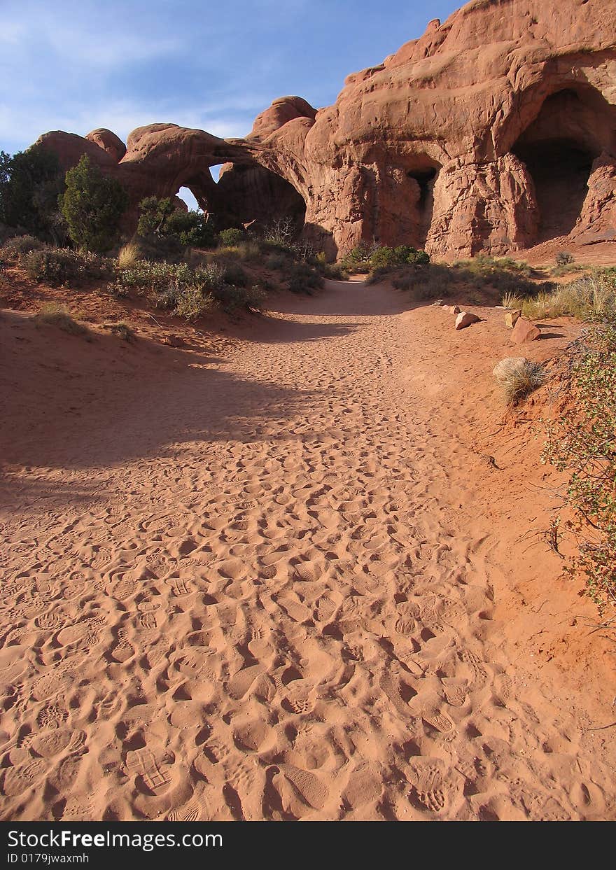 Arch in Arches National Park. Arch in Arches National Park