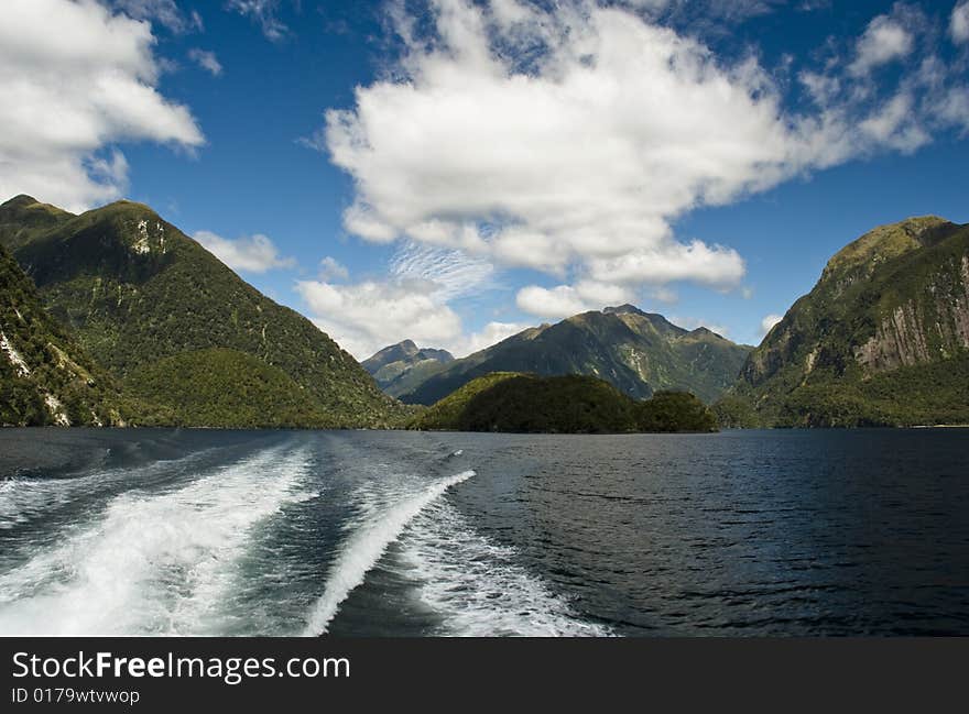 New Zealand landscape. Doubtful Sound