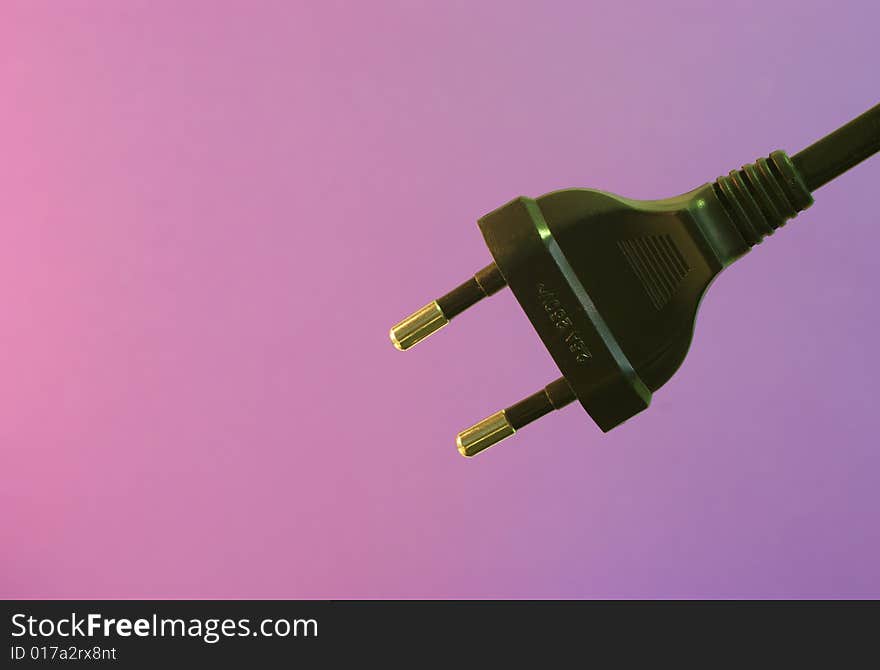 An electricity fuse adaptor in a simple green background. An electricity fuse adaptor in a simple green background