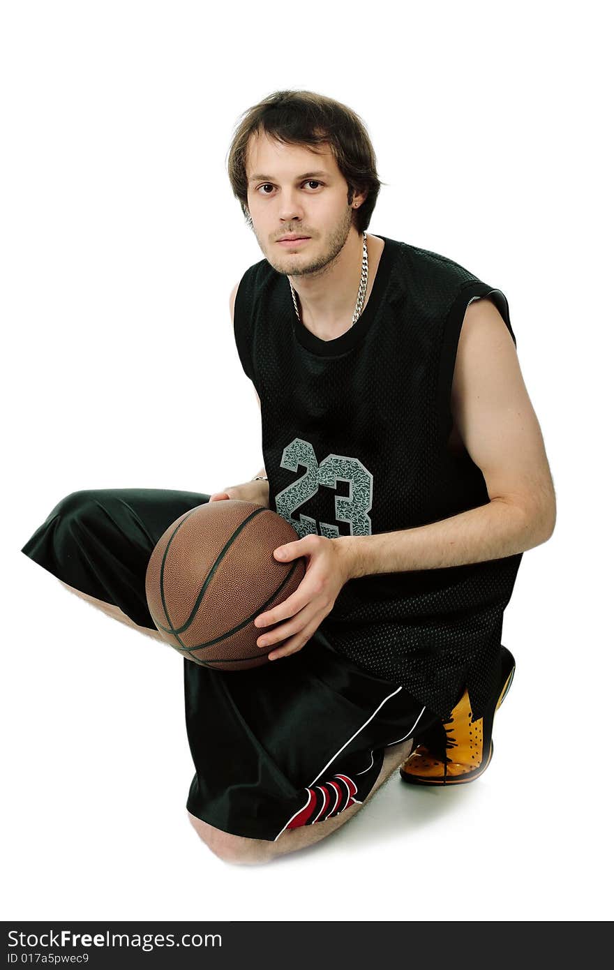 Portrait of a styled professional model. Basketball. Portrait of a styled professional model. Basketball