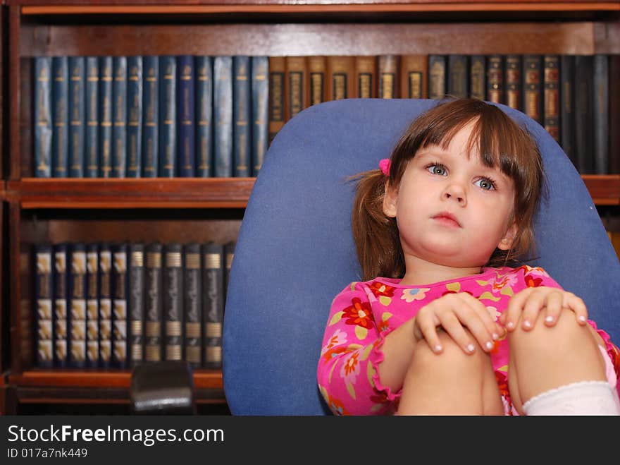 Thoughtful little girl