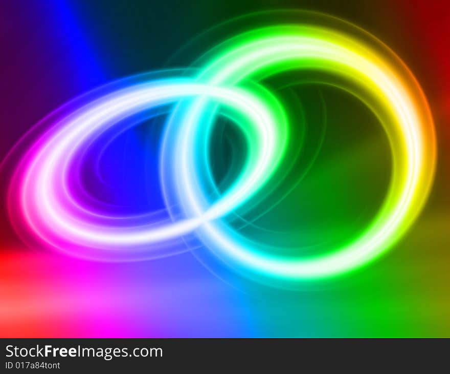 Fancy colorful light and rings background. Fancy colorful light and rings background.