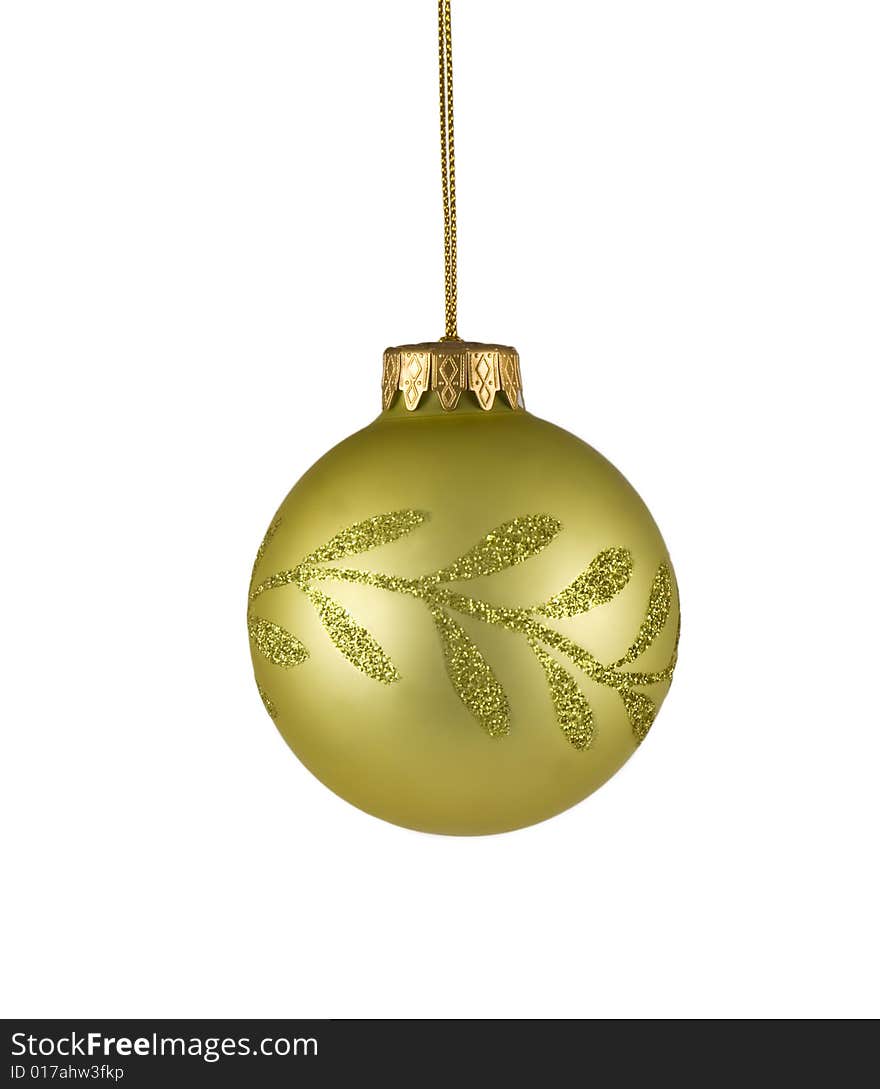 Christmas tree ornament isolated on white background