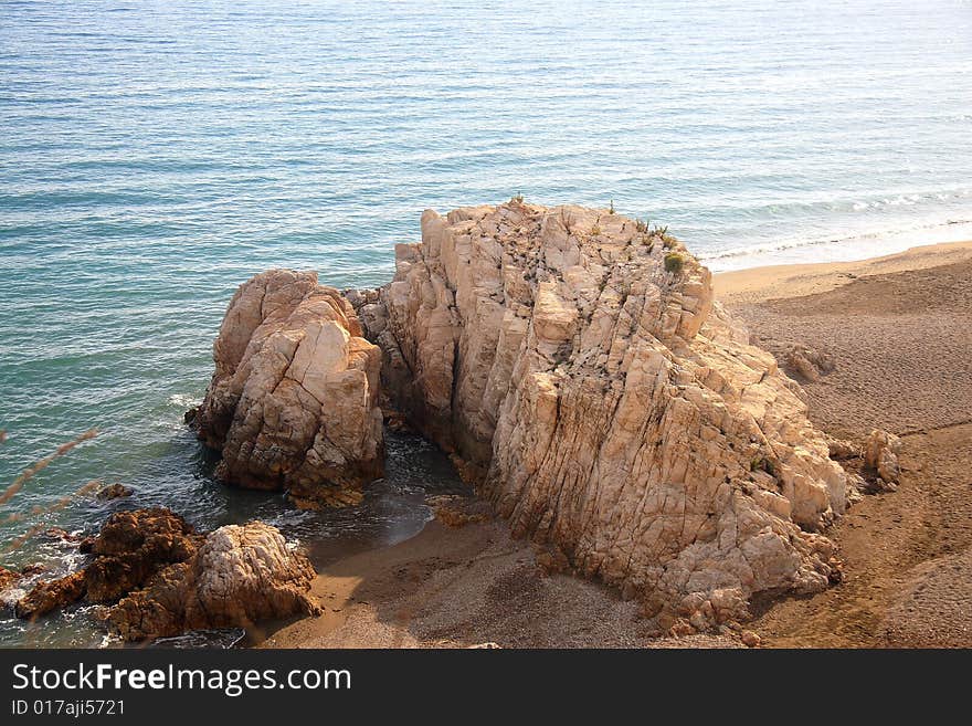 Rocks on the beach of Anamur