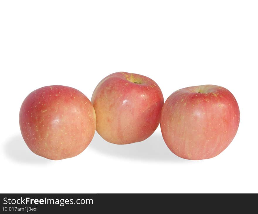 Ripe apples isolated on a white background