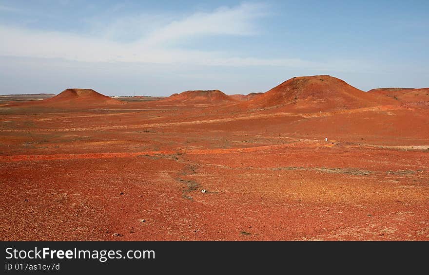 Taken in the Gobi Desert - Fire Moutain in Xinjiang, China. Taken in the Gobi Desert - Fire Moutain in Xinjiang, China.