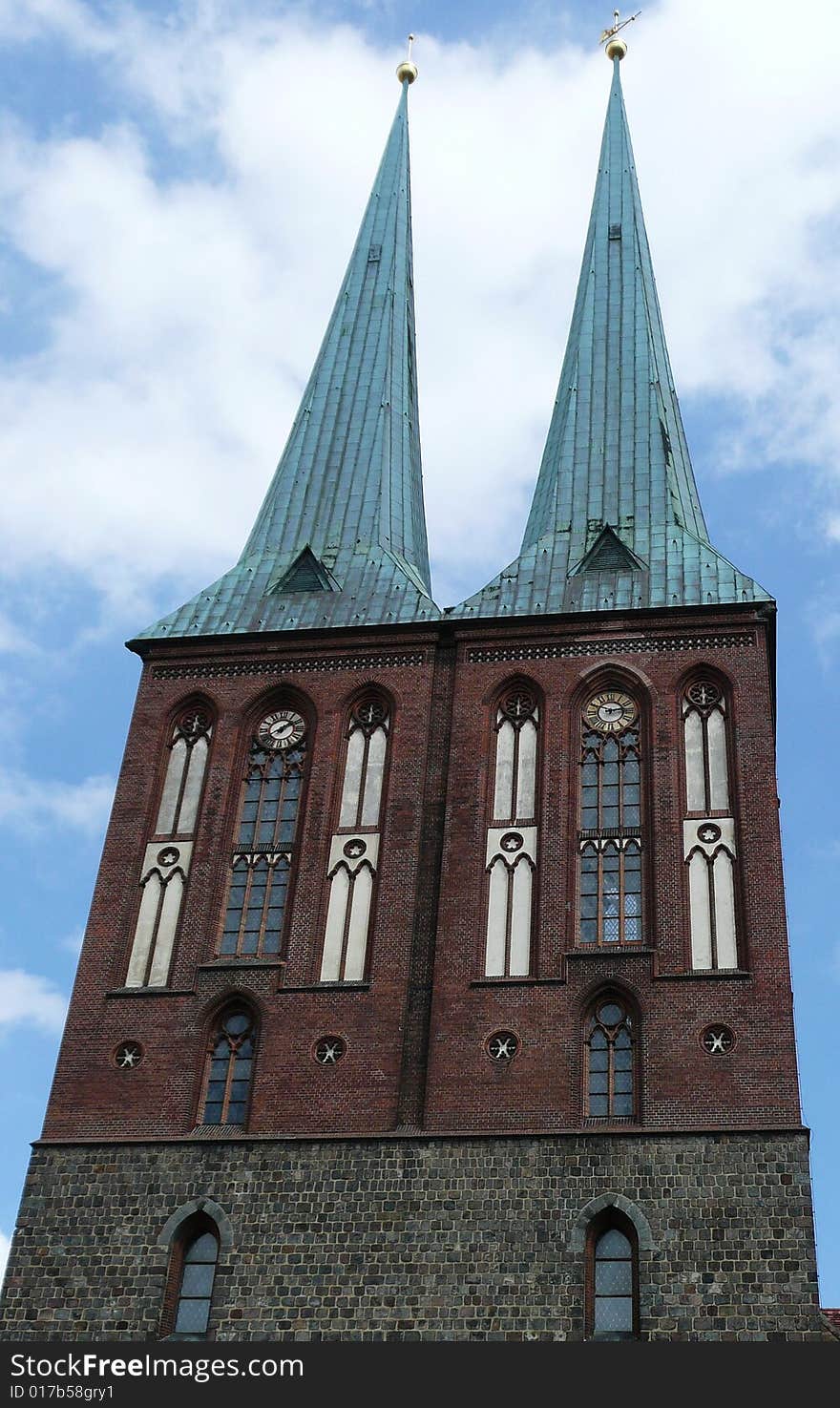 Double tower small church berlin germany