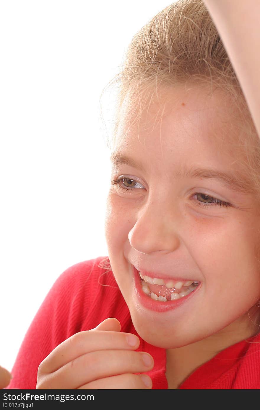 Shot of a beautiful little girl laughing