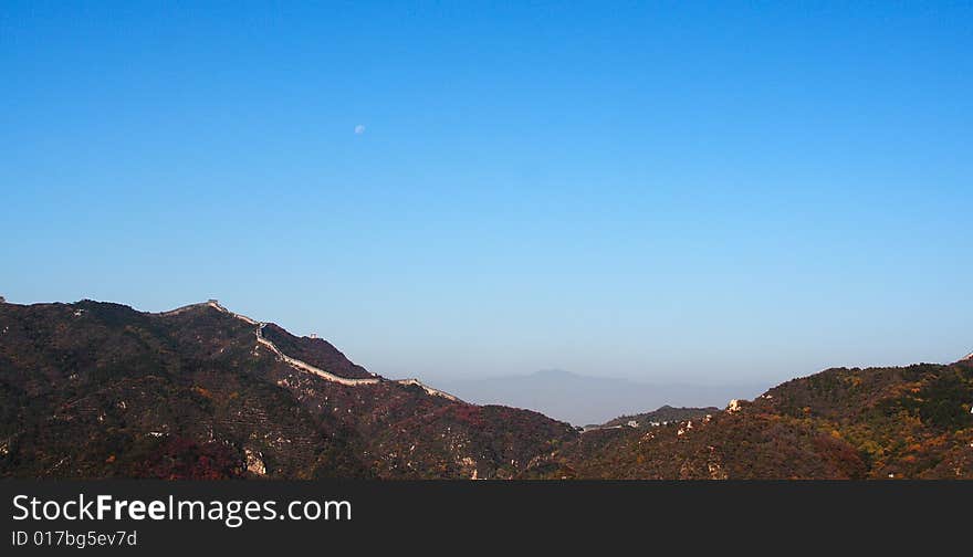 The Great Wall in china,taken  autumn in Beijing