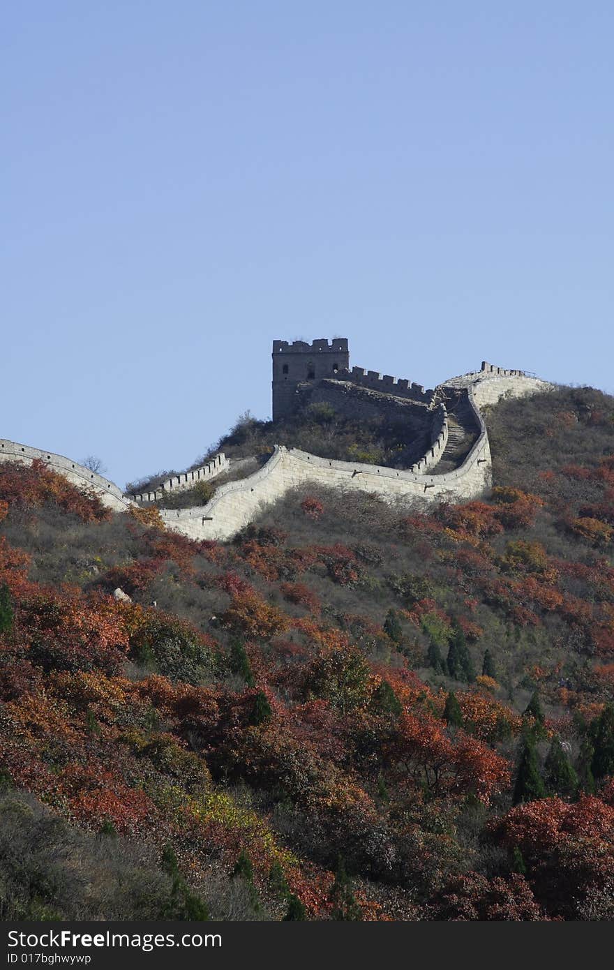 The Great Wall in china,taken autumn in Beijing