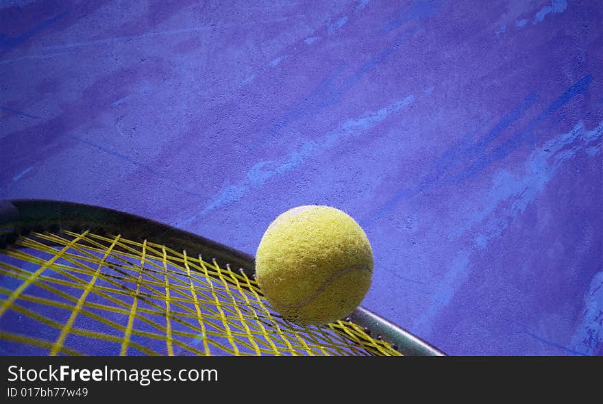 Tennis Action - Tennis Ball and Racket. Tennis Memory from My Sport