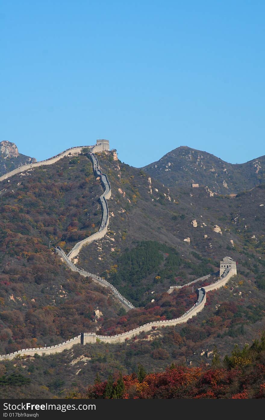 The Great Wall in china,taken  autumn in Beijing