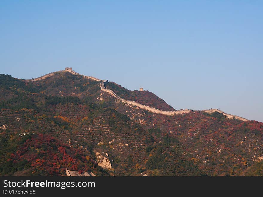 The Great Wall in china,taken  autumn in Beijing