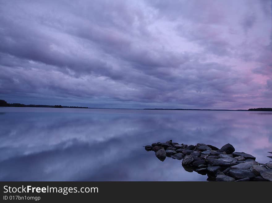 Lake in the evening