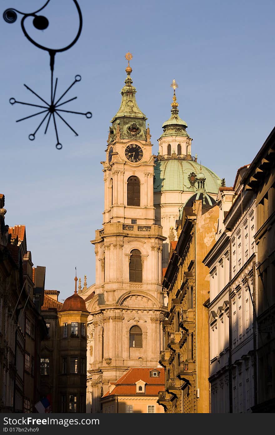 Baroque style St. Nicholas church in Prague. Baroque style St. Nicholas church in Prague.