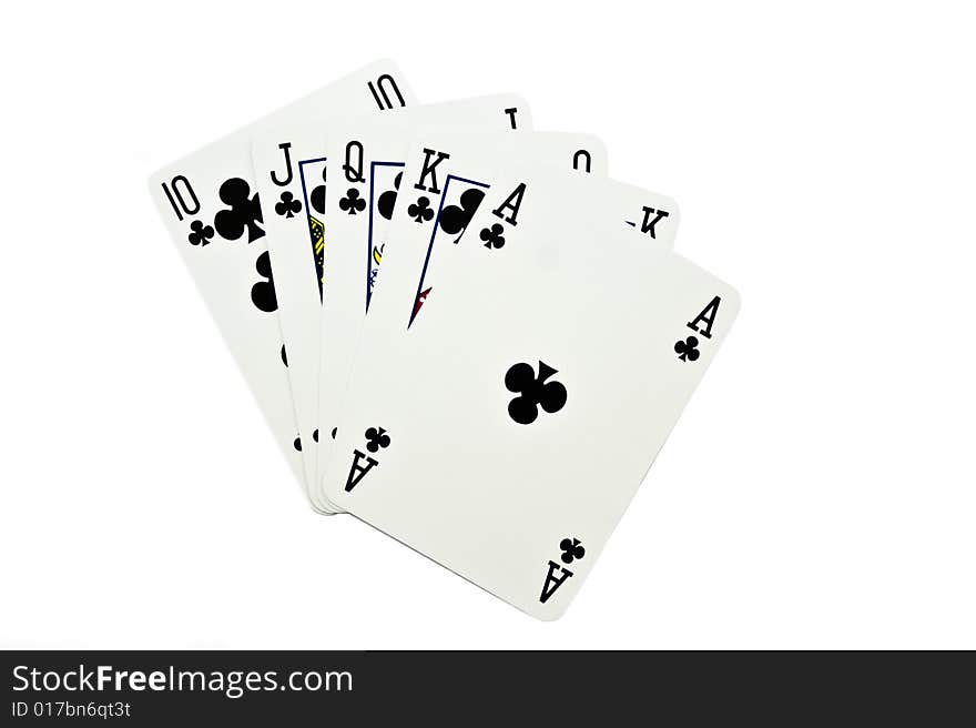 Playing cards isolated on a white background. Playing cards isolated on a white background