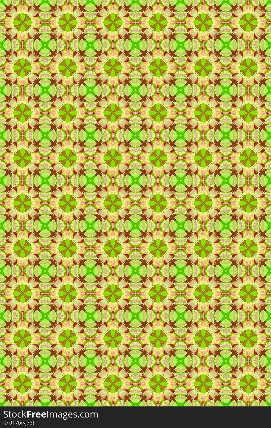 Retro pattern with abstract orange, yellow and green shapes. Retro pattern with abstract orange, yellow and green shapes