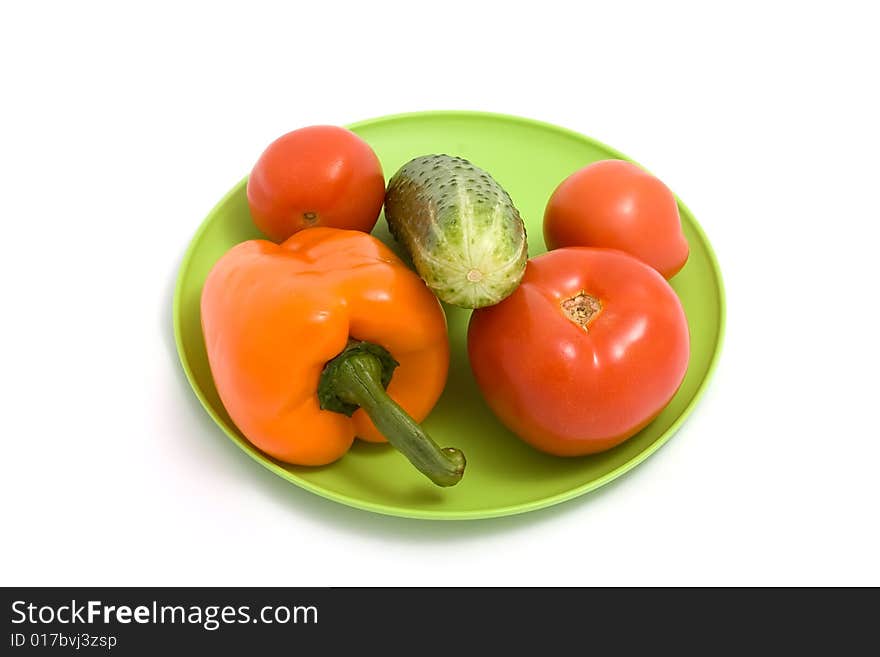 Vegetables on the plate