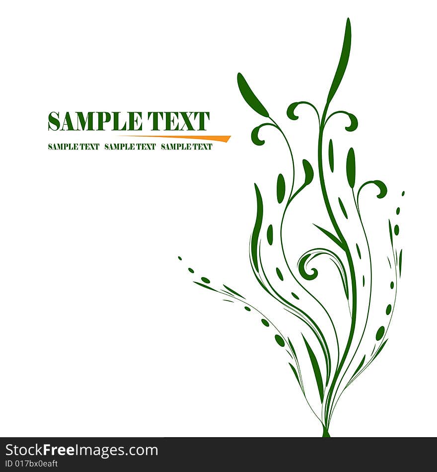 Green and white floral banner vector