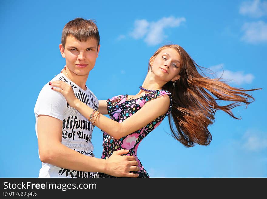 Boy And Girl Embrace Each Other