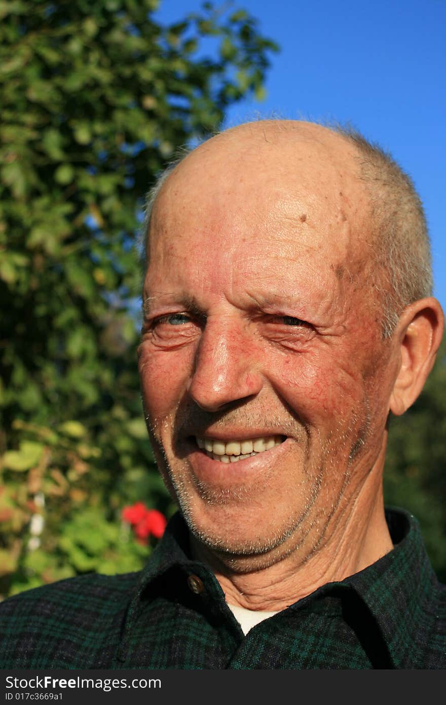 Portrait of old man smiling. Portrait of old man smiling