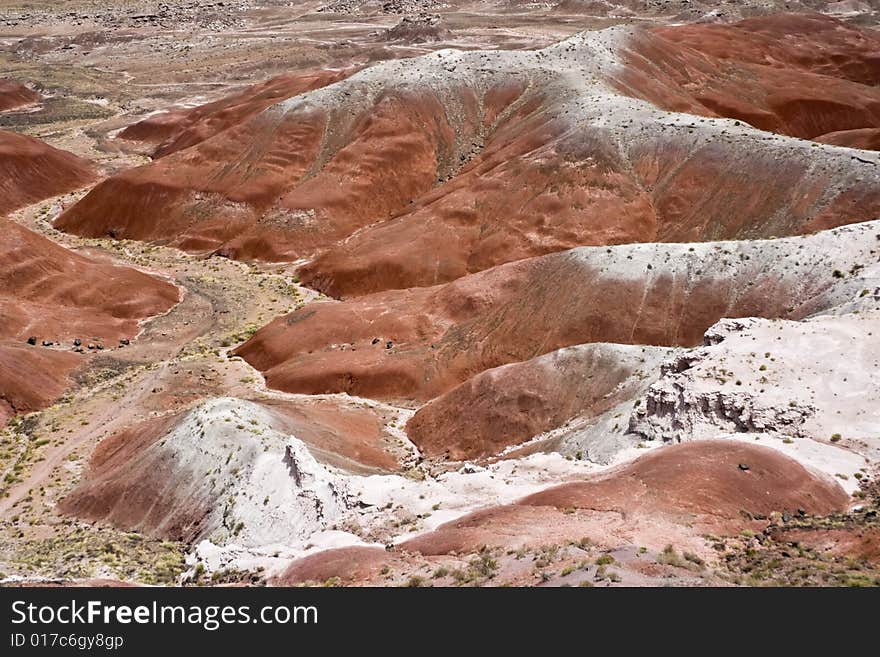 Red Badlands Hills in Arizona.