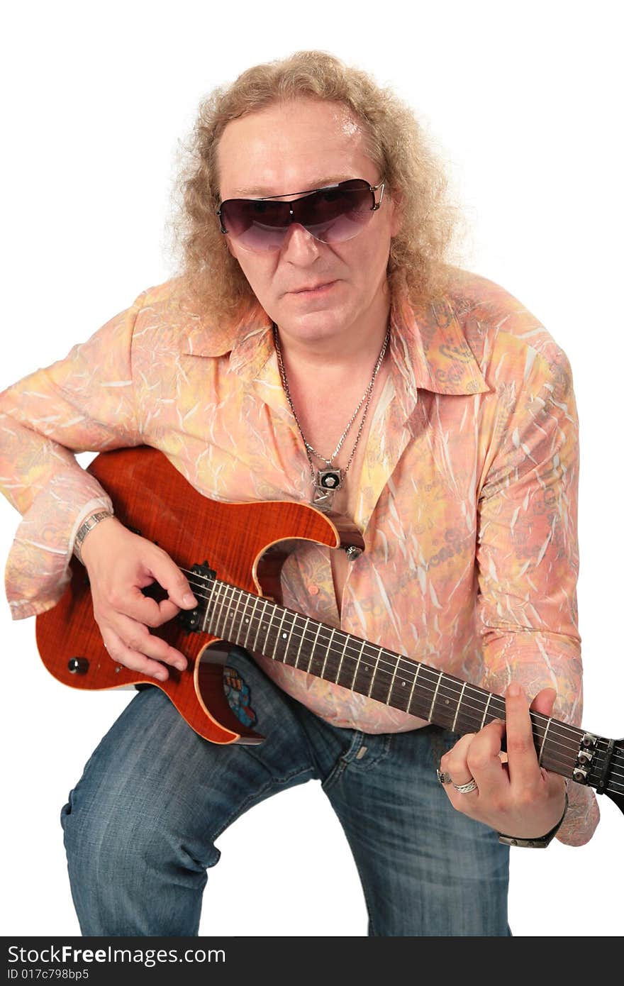 Mature Man With Guitar