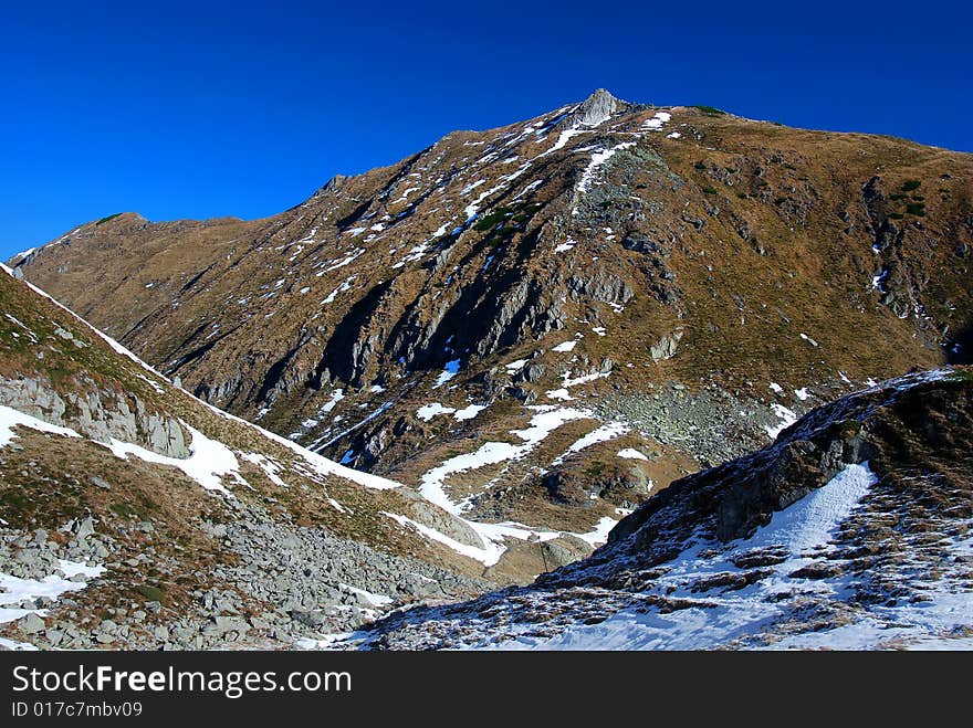 Carpathian Ridge In Romania