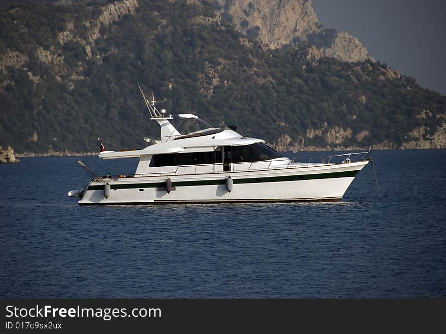 A Motorboat in Marmaris, Turkey. A Motorboat in Marmaris, Turkey