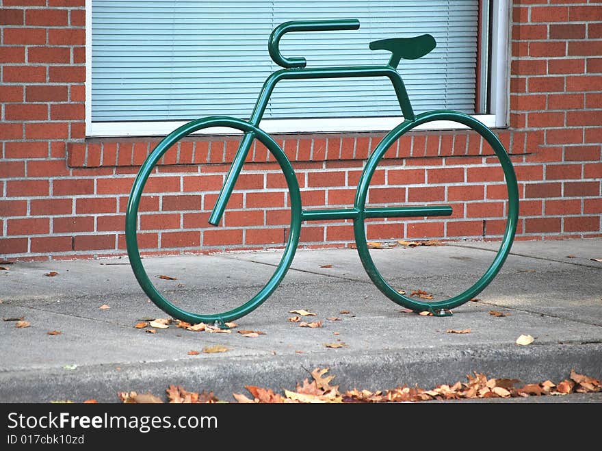 Green Bike Rack