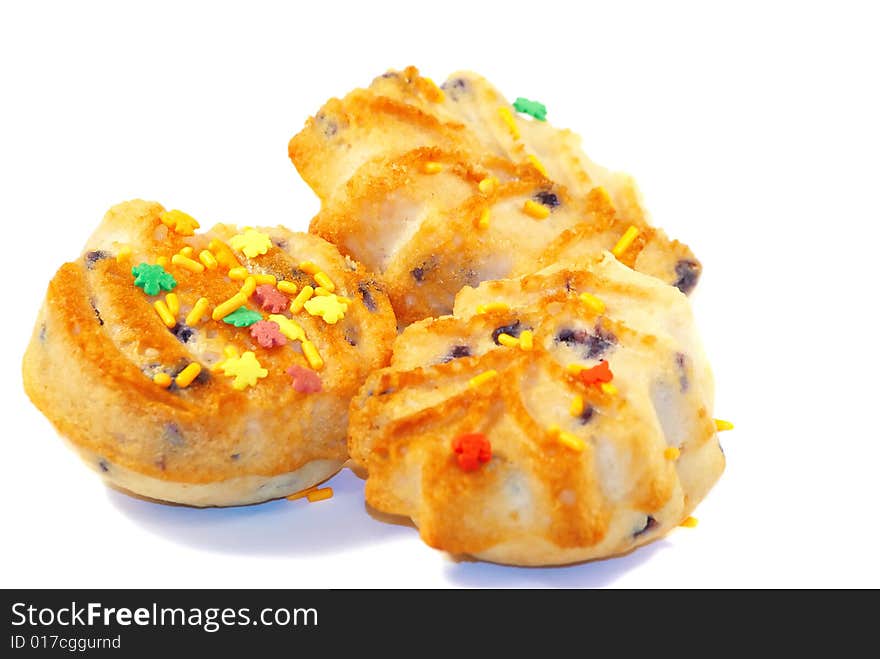 Close-up fruit-cakes.