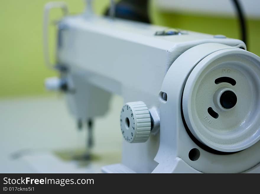 A sewing machine on a table