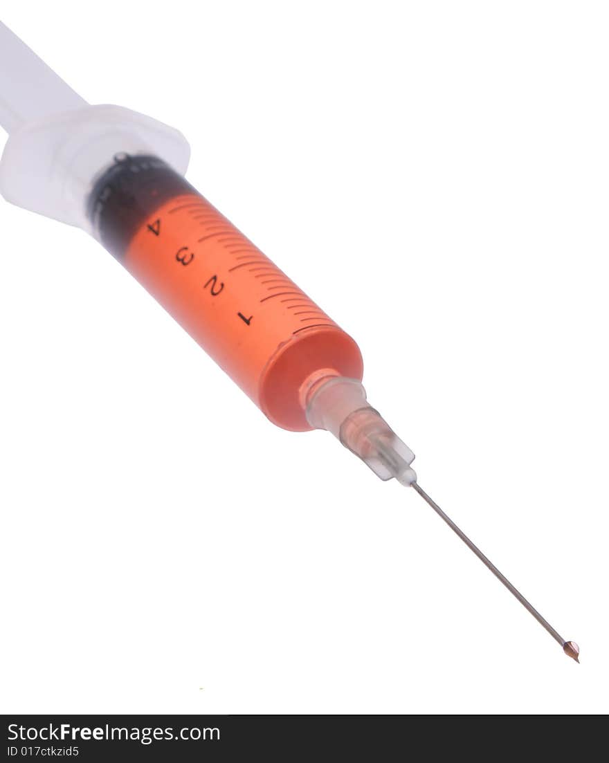 Medical syringe.