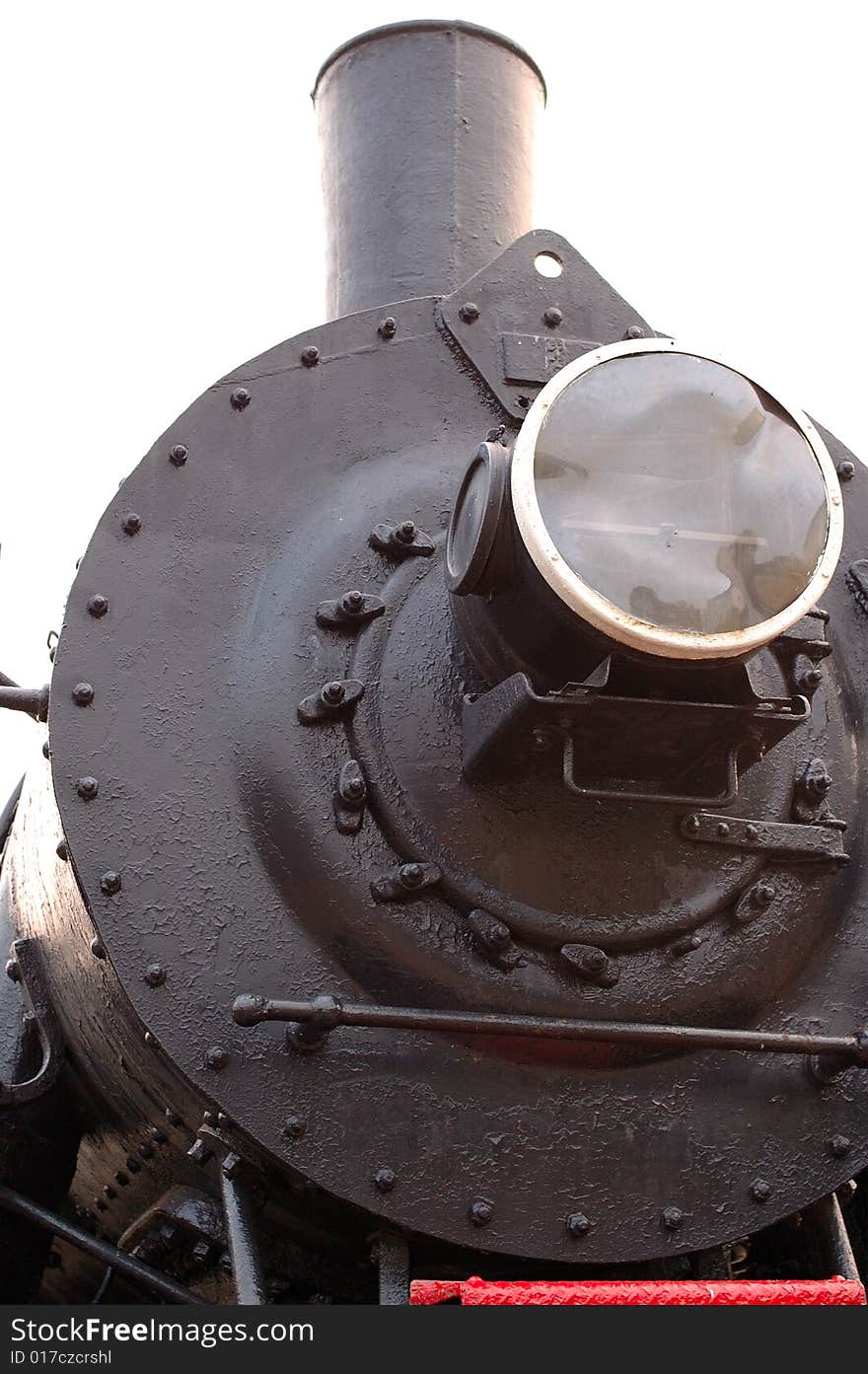 Old (retro) steam engine (locomotive).