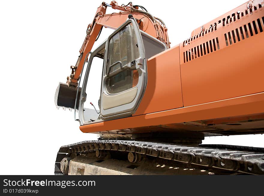 Big bulldozer at work on background. Big bulldozer at work on background