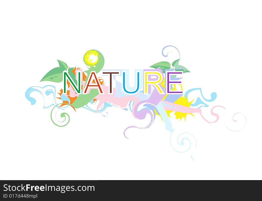 Nature logo. Assosiated with summer. Nature logo. Assosiated with summer