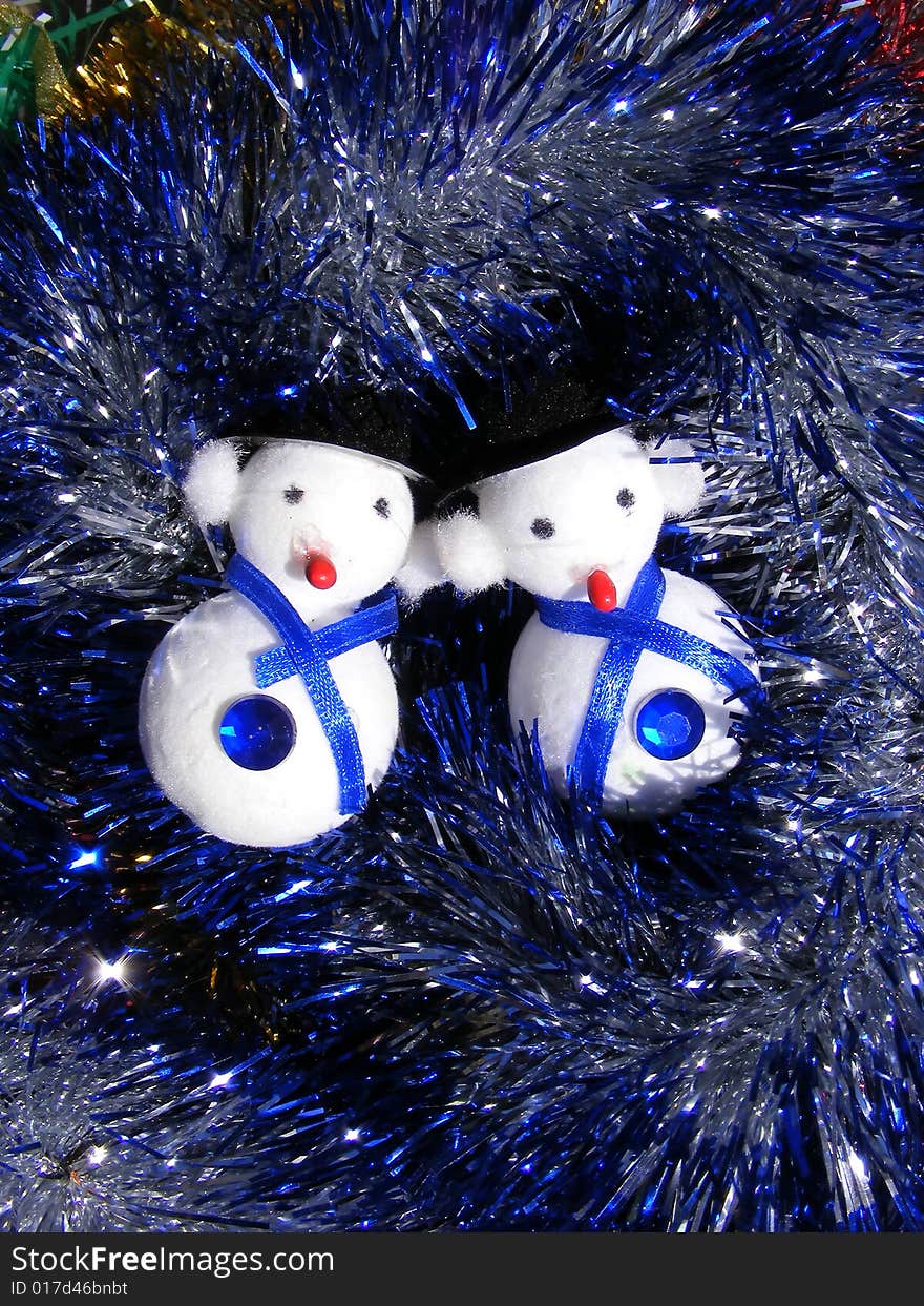 Christmas decoration - a ball and garlands