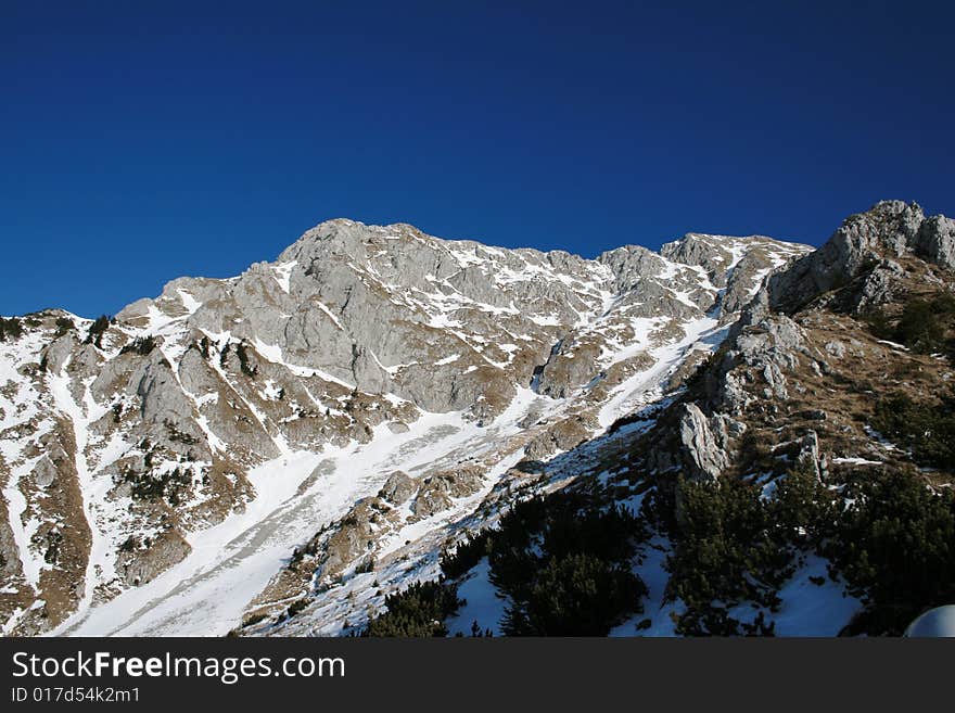 A winter shot of Storzic in Slovenia. A winter shot of Storzic in Slovenia