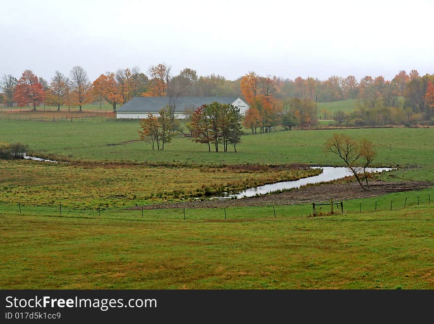 Mist Over Farmland