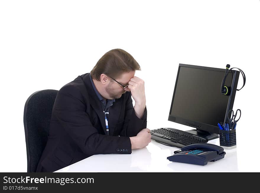 Businessman On Desk