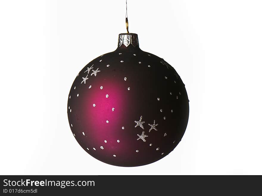 Festive marbles on the white isolated background