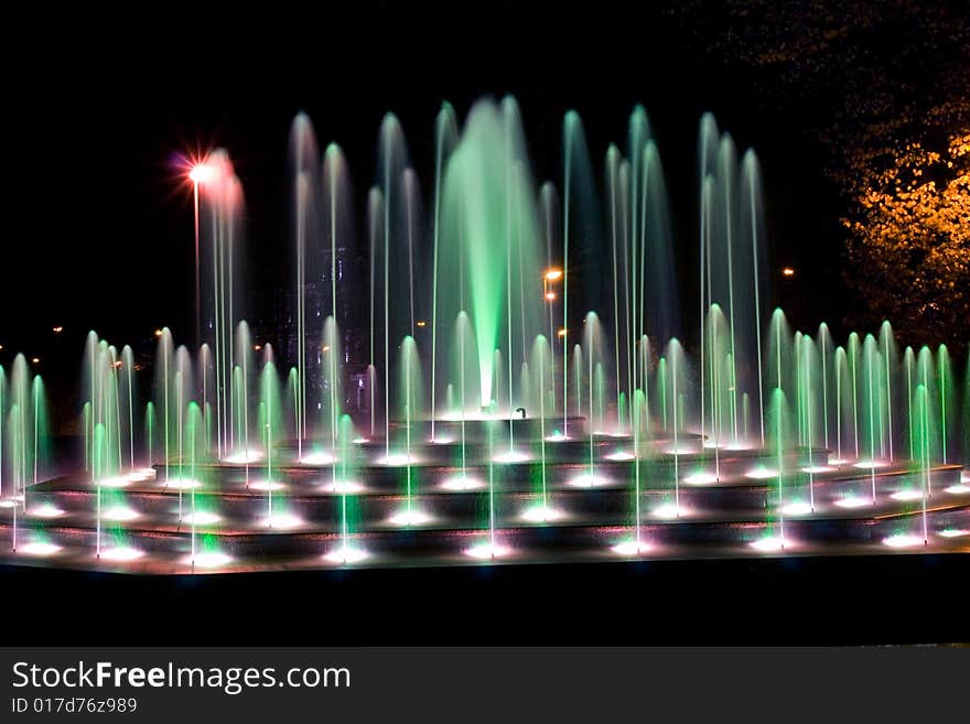 Illuminated fountain