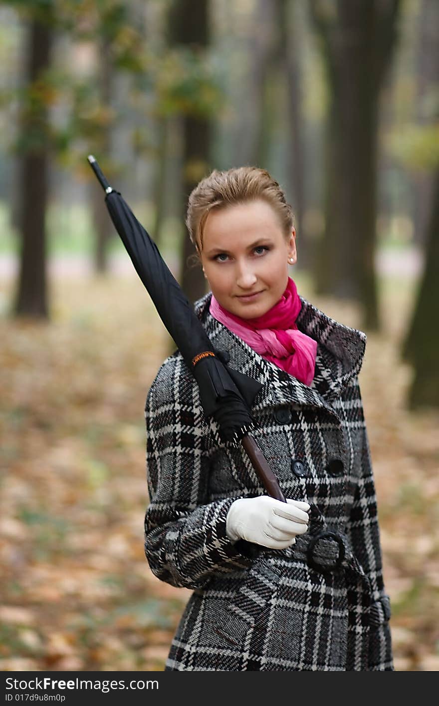 Nice girl at the autumn park. Nice girl at the autumn park