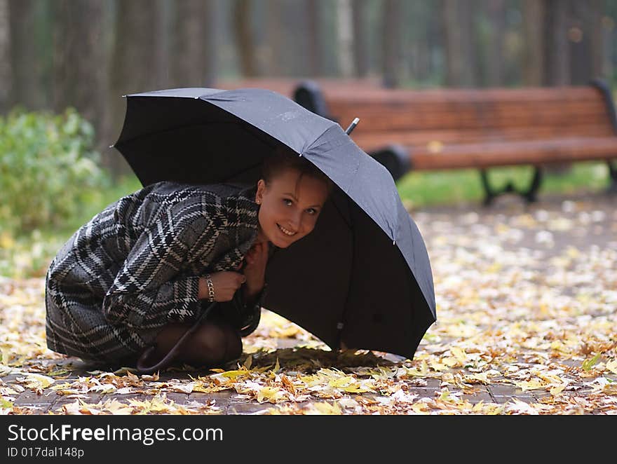 Nice girl at the autumn park. Nice girl at the autumn park