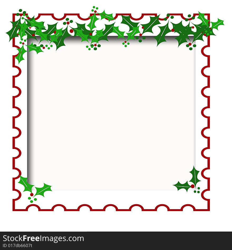 Holly scrapbook frame