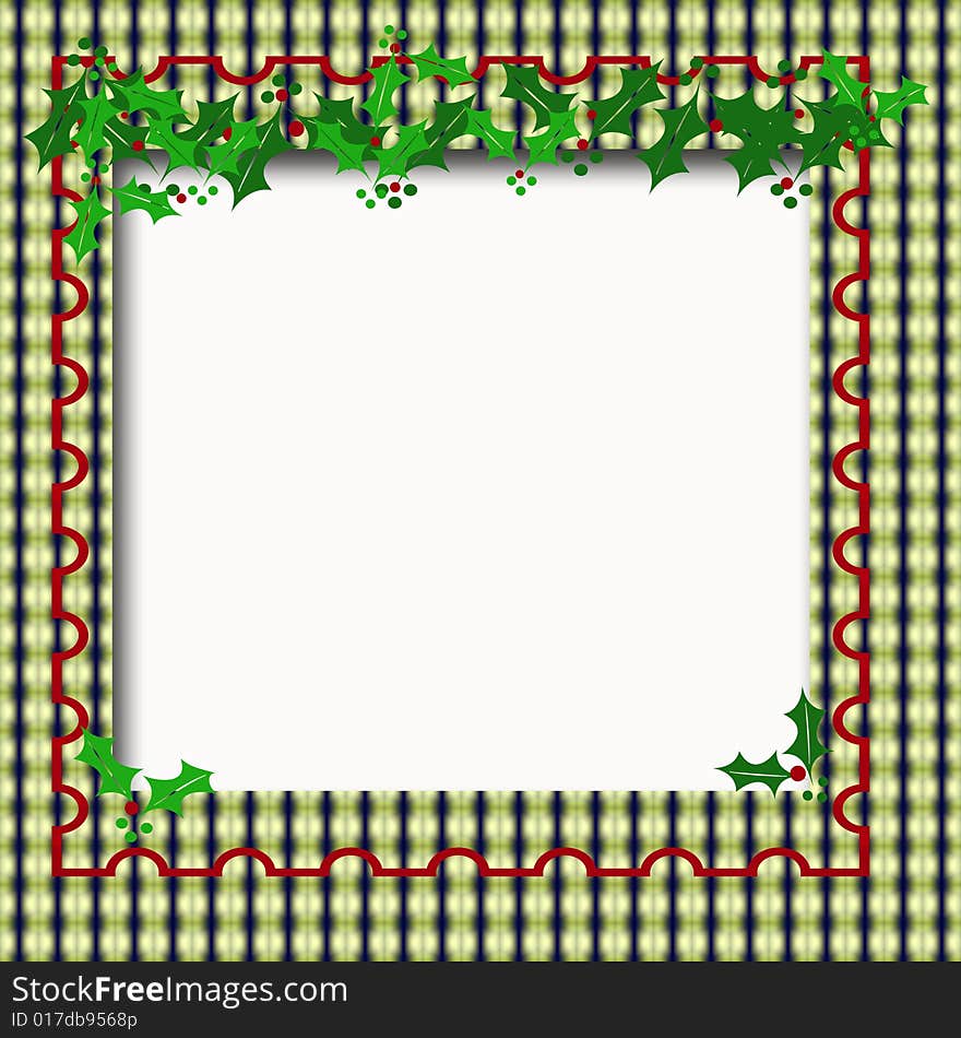 Holly scrapbook frame