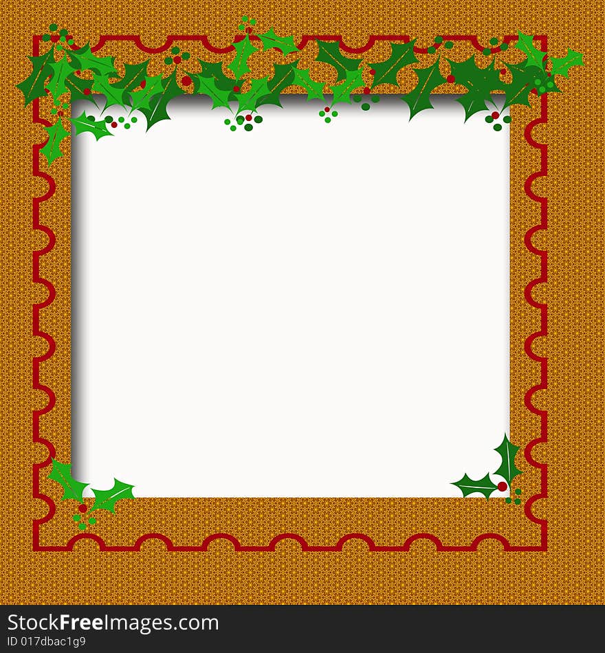 Holly scrapbook frame