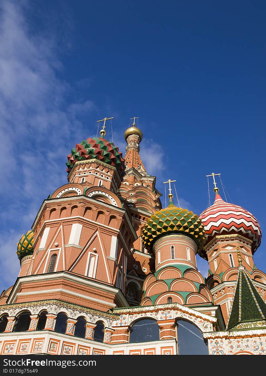 Architectural details of Saint Basil's Cathedral, Red Square, Moscow, Russian Federation. Architectural details of Saint Basil's Cathedral, Red Square, Moscow, Russian Federation.