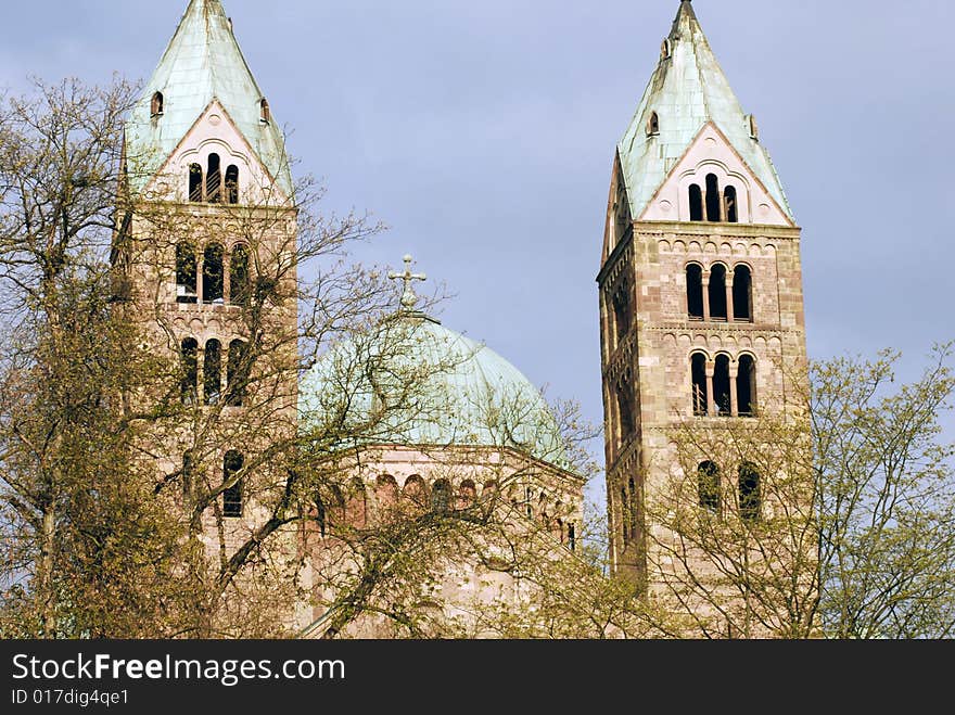 Views of the Speyer Cathedral, UNESCO World heritage site, Rhineland-Palatinate, Germany